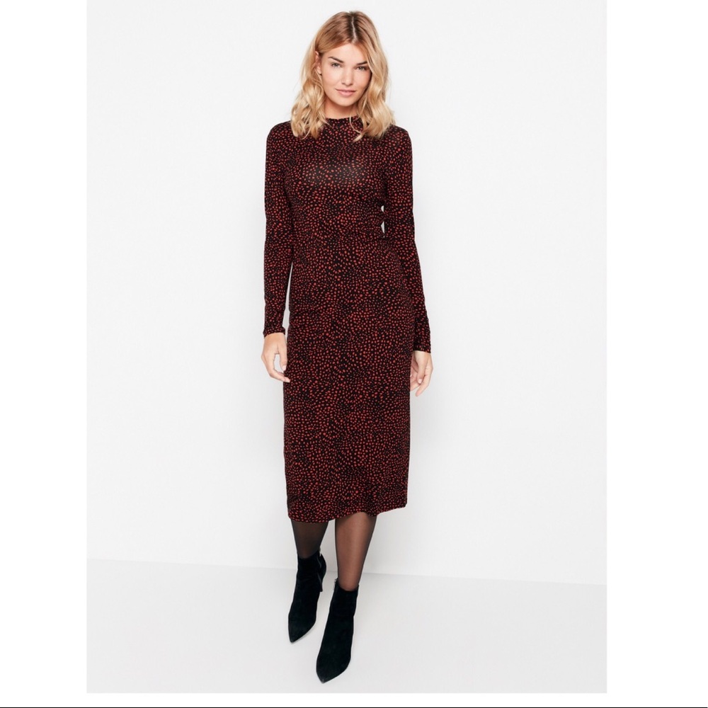Mock Neck fitted dress